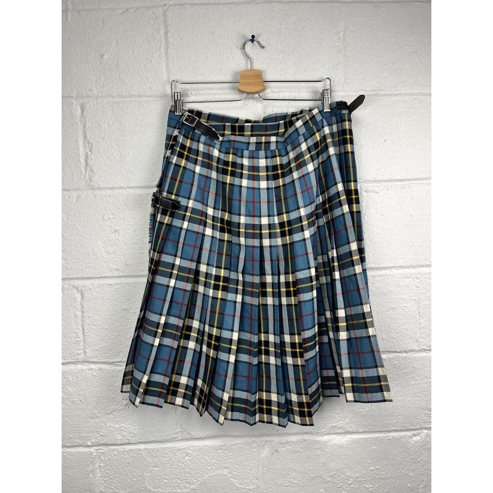 Lochcarron of Scotland Kilt Thomson Blue Tartan 38" Waist 26" Length 100% Wool - Picture 2 of 13